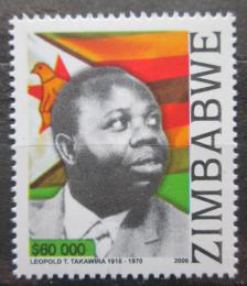 Poštová známka Zimbabwe 2006 Leopold Tapfumaneyi Takawira Mi# 844