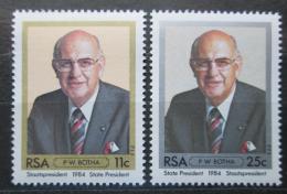 Poštové známky JAR 1984 Prezident Pieter Willem Botha Mi# 659-60
