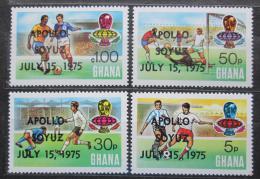 Poštové známky Ghana 1975 MS ve futbale pretlaè Mi# 597-600