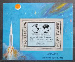 Poštová známka Manáma 1969 Apollo 11 Mi# Block 41 A Kat 8.50€