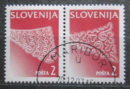 Poštové známky Slovinsko 1996 Krajky Mi# 155-56