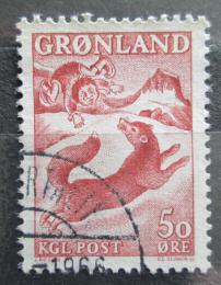 Poštová známka Grónsko 1966 Grónské báje Mi# 66