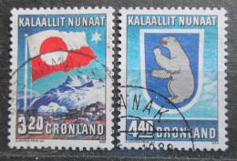 Poštové známky Grónsko 1989 Vnitøní autonomie, 10. výroèie Mi# 195-96