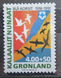 Poštová známka Grónsko 1991 Modrý køíž, 75. výroèie Mi# 220 Kat 10€