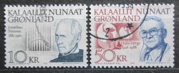 Poštové známky Grónsko 1991 Umelci Mi# 221-22 Kat 18€