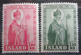 Poštové známky Island 1950 Biskup Arason Mi# 271-72
