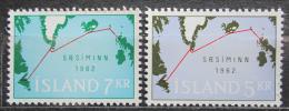 Poštové známky Island 1962 Podmoøský kabel Mi# 366-67