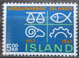 Poštová známka Island 1967 Obchodní komora Mi# 412