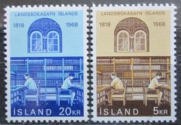 Poštové známky Island 1968 Národní knihovna, 150. výroèie Mi# 422-23