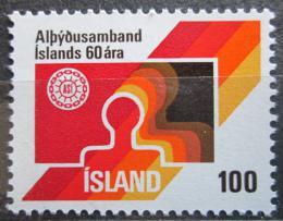 Poštová známka Island 1976 Odborový svaz, 60. výroèie Mi# 519