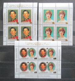 Poštové známky Aitutaki 1981 Krá¾ovská svadba pretlaè Mi# 409-11 Bogen Kat 36€