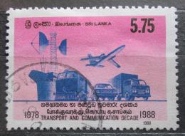 Poštová známka Srí Lanka 1988 Dopravní prostøedky Mi# 843