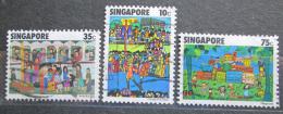 Potov znmky Singapur 1977 Dtsk kresby Mi# 288-90