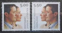 Poštové známky Grónsko 2004 Krá¾ovská svadba Mi# 416-17