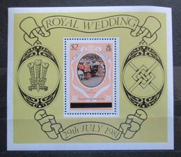 Poštová známka Caicos 1981 Krá¾ovská svadba Mi# Block 1 II