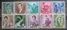 Poštové známky Španielsko 1965 Umenie, Julio Romero de Torres Mi# 1536-45