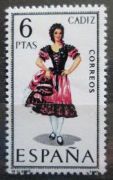 Poštová známka Španielsko 1967 ¼udový kroj Cádiz Mi# 1723