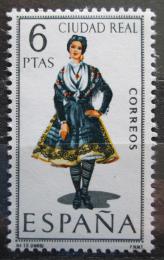 Poštová známka Španielsko 1968 ¼udový kroj Ciudad Real Mi# 1734