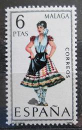 Poštová známka Španielsko 1969 ¼udový kroj Malaga Mi# 1829