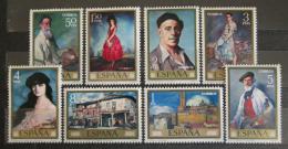 Poštové známky Španielsko 1971 Umenie, Ignacio Zuloaga Mi# 1912-19