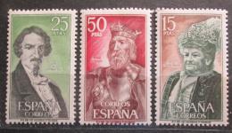 Poštové známky Španielsko 1972 Osobnosti Mi# 1966-68