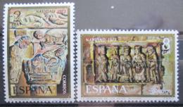 Poštové známky Španielsko 1973 Vianoce, umenie Mi# 2057-58