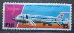 Poštová známka Fidži 1976 Lietadlo Mi# 355