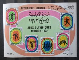 Poštovní známky Libanon 1974 LOH Mnichov TOP Mi# Block 41