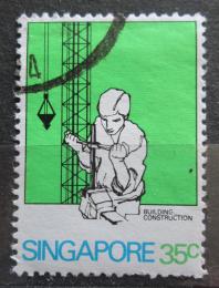 Potov znmka Singapur 1981 Stavebn emeslnk Mi# 378
