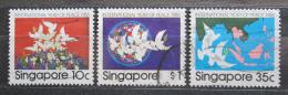 Potov znmky Singapur 1986 Medzinrodn rok ptelstv Mi# 517-19 - zvi obrzok
