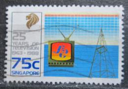 Poštová známka Singapur 1988 Televize v Singapuru, 25. výroèie Mi# 555