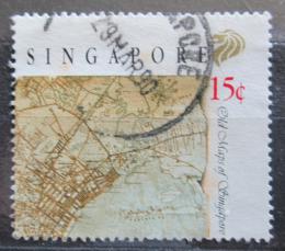 Poštová známka Singapur 1989 Stará mapa Mi# 574