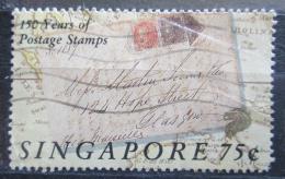Poštová známka Singapur 1990 První známky, 150. výroèie Mi# 595