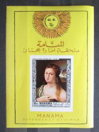 Poštová známka Manáma 1968 Umenie, den matek Mi# N/N
