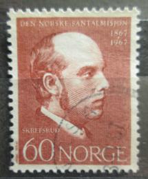 Poštovní známka Norsko 1967 Lars Skefsrud, misionáø Mi# 559