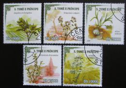 Poštové známky Svätý Tomáš 2009 Lieèivé rastliny Mi# 4236-40