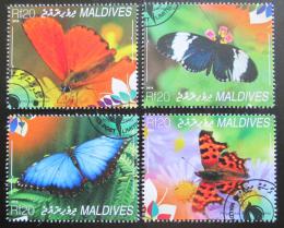 Poštové známky Maldivy 2014 Motýle Mi# 2425-28