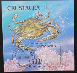 Poštová známka Tanzánia 1994 Krab Mi# Block 269