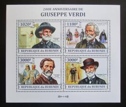 Poštové známky Burundi 2013 Giuseppe Verdi, skladatel Mi# 3258-61 Kat 9.90€ - zväèši� obrázok