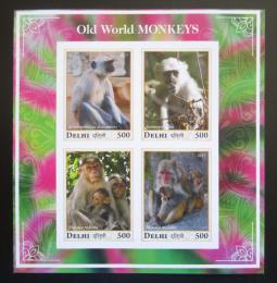 Poštové známky Dillí, India 2017 Opice neperf. Mi# N/N