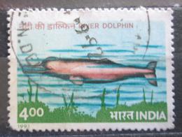 Poštová známka India 1991 Delfínovec ganžský Mi# 1291