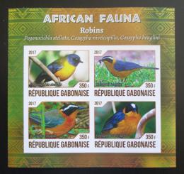 Poštové známky Gabon 2017 Drozdi neperf. Mi# N/N