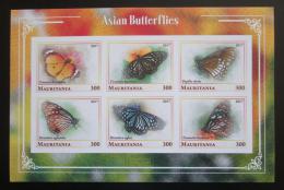 Poštové známky Mauritánia 2017 Asijští motýle neperf. Mi# N/N