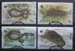 Poštové známky Jamajka 1984 Hady, WWF 019 Mi# 591-94 Kat 70€