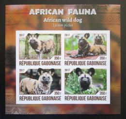 Poštové známky Gabon 2017 Pes hyenový neperf. Mi# N/N