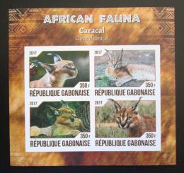 Poštové známky Gabon 2017 Karakal neperf. Mi# N/N