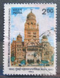 Poštová známka India 1993 Správní budovy, Bombaj Mi# 1393