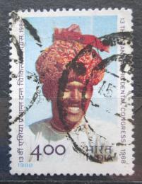 Poštová známka India 1988 Domorodec Mi# 1139