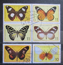 Poštové známky Svätý Tomáš 1979 Motýle Mi# 561-66 Kat 12€