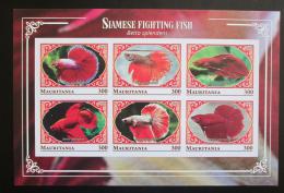 Poštové známky Mauritánia 2018 Bojovnice pestrá neperf. Mi# N/N 